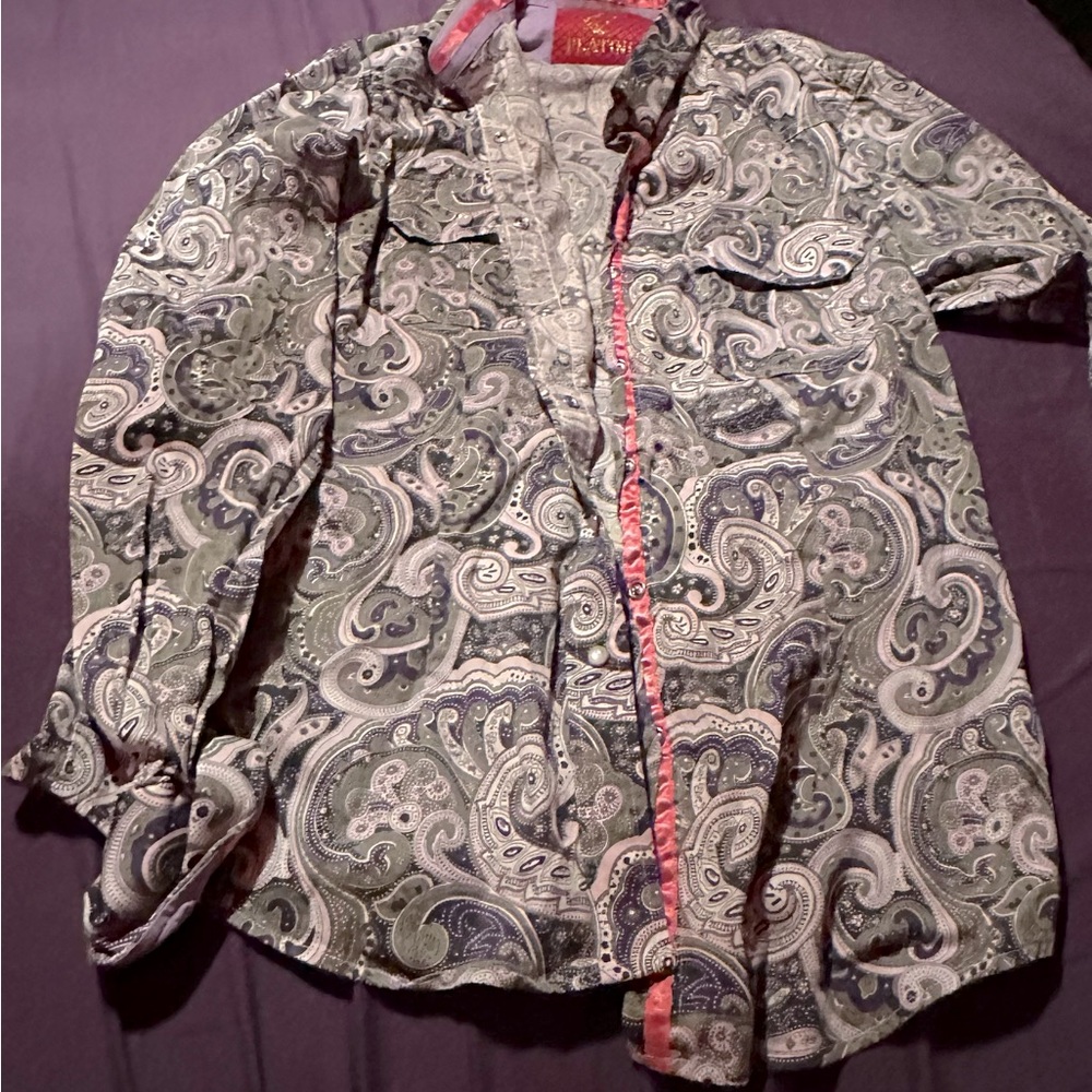 Platini button up shirt. Size Xl